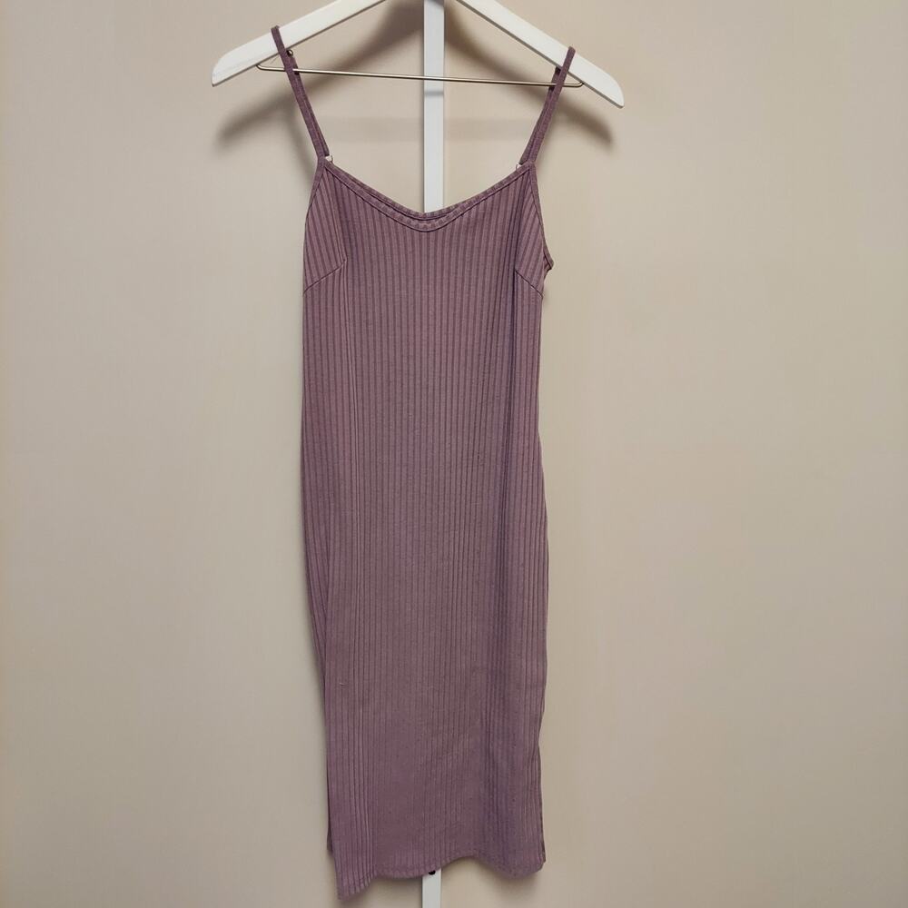 Say What Ribbed Midi Slip Dress M Adjustable Straps Y2K Bodycon Fairy Grunge
